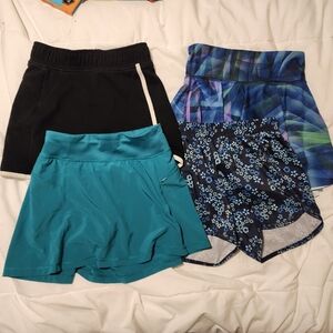 Girls Active Shorts/Skorts Bundle - Size Medium And Large